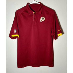Washington Redskins Nike Onfield Burgundy & Gold Dri-fit Polo Athletic Golf Sz S